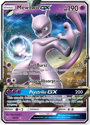 Mewtwo GX card from Shining Legends