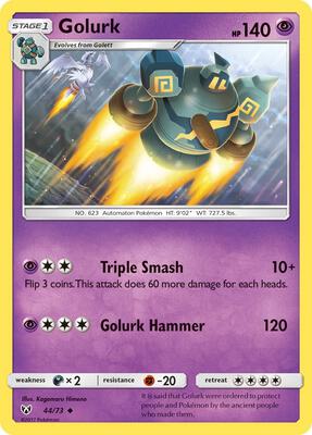 Golurk card from Shining Legends