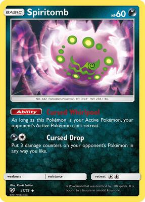 Spiritomb card from Shining Legends