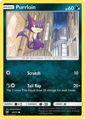 Purrloin card from Shining Legends