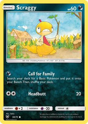Scraggy card from Shining Legends