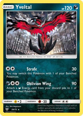 Yveltal card from Shining Legends
