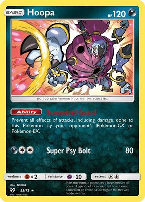 Hoopa card from Shining Legends