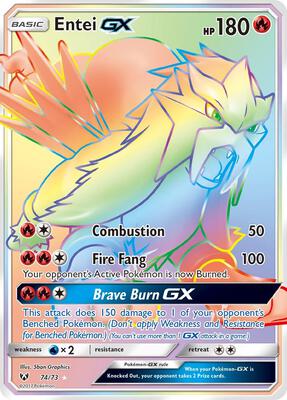 Entei GX (Secret) card from Shining Legends