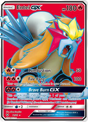 Entei GX (Full Art) card from Shining Legends