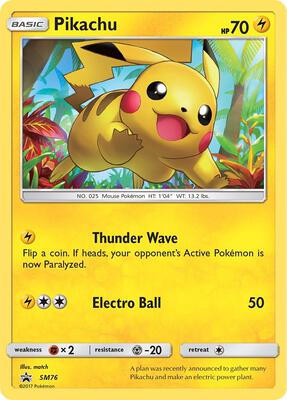 Pikachu - SM76 card from SM Promos