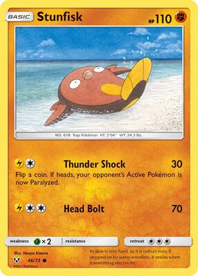 Stunfisk card from Shining Legends