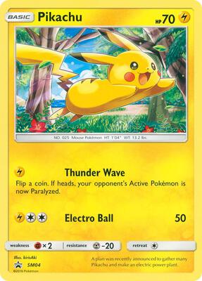 Pikachu - SM04 (Target Non-Holo) card from SM Promos