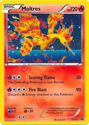 Moltres - 14/99 (Next Destinies) card from Blister Exclusives