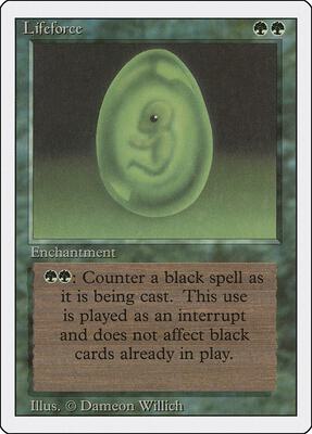 Lifeforce card from Revised Edition