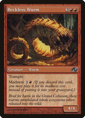Reckless Wurm card from Planar Chaos
