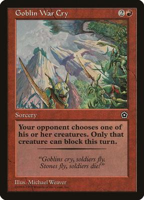 Goblin War Cry card from Portal Second Age