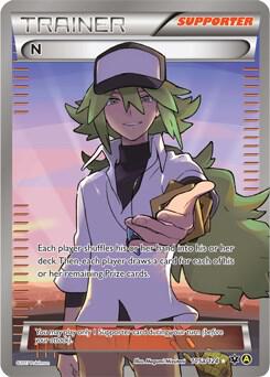 N (Supporter) - 105a/124 card from Alternate Art Promos