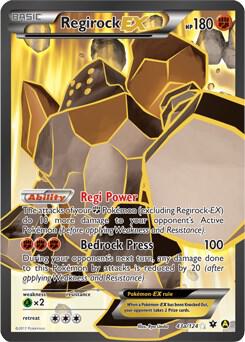 Regirock EX - 43a/124 card from Alternate Art Promos
