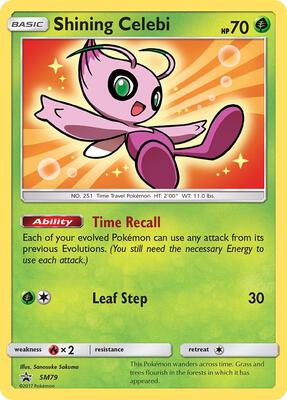 Shining Celebi - SM79 card from SM Promos