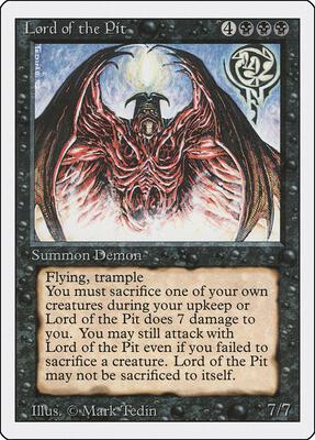 Lord of the Pit card from Revised Edition