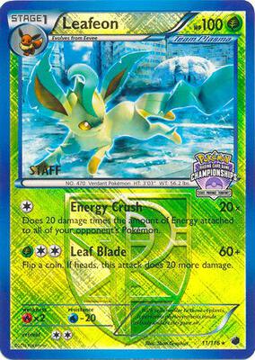 Leafeon - 11/116 (State Championships) [Staff] card from League & Championship Cards