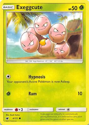 Exeggcute card from SM - Crimson Invasion