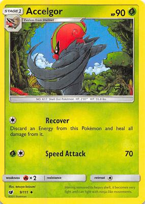 Accelgor card from SM - Crimson Invasion