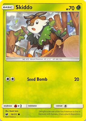 Skiddo card from SM - Crimson Invasion