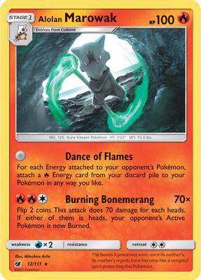 Alolan Marowak card from SM - Crimson Invasion