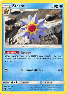 Starmie card from SM - Crimson Invasion