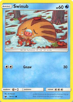 Swinub card from SM - Crimson Invasion