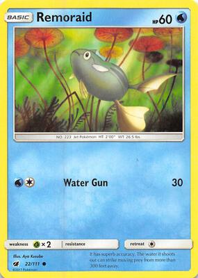Remoraid card from SM - Crimson Invasion
