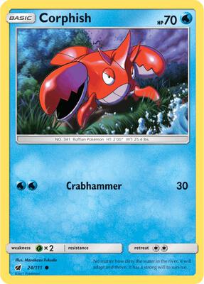 Corphish card from SM - Crimson Invasion
