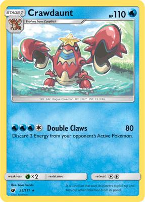 Crawdaunt card from SM - Crimson Invasion