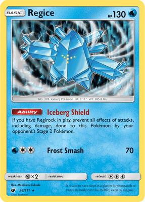 Regice card from SM - Crimson Invasion