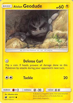 Alolan Geodude card from SM - Crimson Invasion