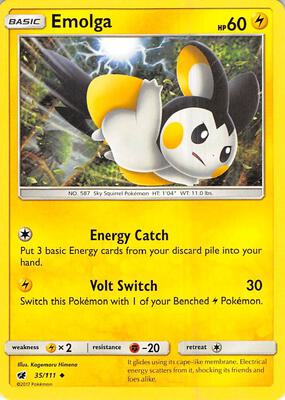 Emolga card from SM - Crimson Invasion