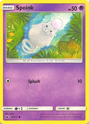 Spoink card from SM - Crimson Invasion