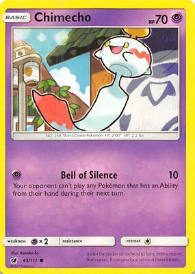 Chimecho card from SM - Crimson Invasion