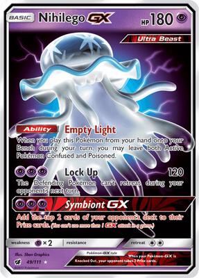 Nihilego GX card from SM - Crimson Invasion