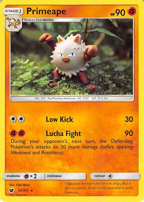 Primeape card from SM - Crimson Invasion
