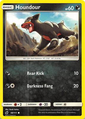 Houndour card from SM - Crimson Invasion