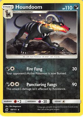 Houndoom card from SM - Crimson Invasion