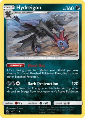 Hydreigon card from SM - Crimson Invasion