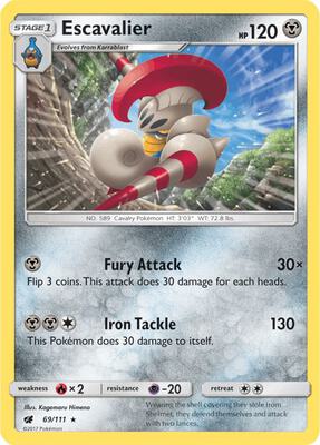 Escavalier card from SM - Crimson Invasion