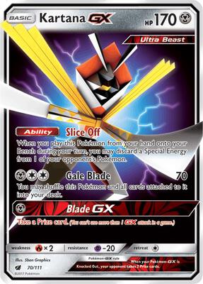 Kartana GX card from SM - Crimson Invasion
