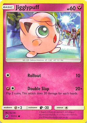 Jigglypuff card from SM - Crimson Invasion