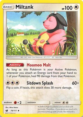 Miltank card from SM - Crimson Invasion