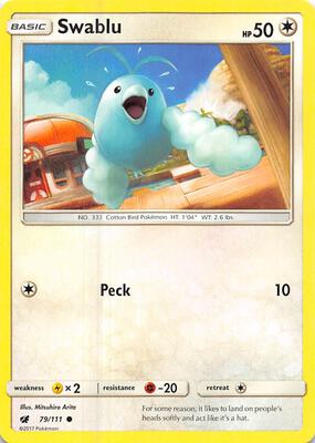 Swablu card from SM - Crimson Invasion