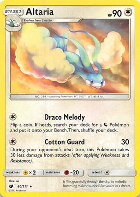 Altaria card from SM - Crimson Invasion