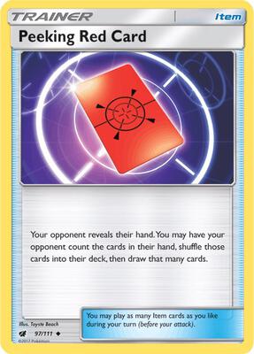 Peeking Red Card card from SM - Crimson Invasion