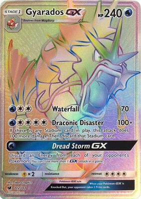 Gyarados GX (Secret) card from SM - Crimson Invasion