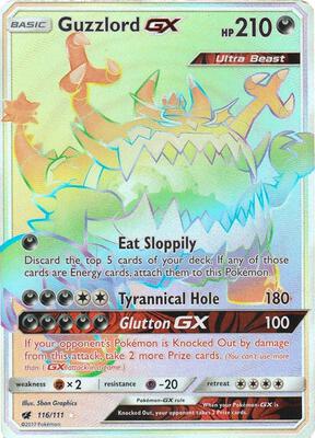 Guzzlord GX (Secret) card from SM - Crimson Invasion