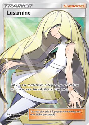 Lusamine (Full Art) card from SM - Crimson Invasion
